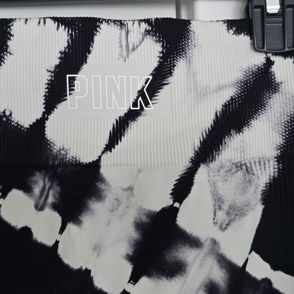 Pink Black and White Tie-Dye Leggings